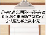 辽宁轨道交通职业学院在读期间怎么申请助学贷款(辽宁轨道助学贷款申请)