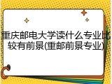重庆邮电大学读什么专业比较有前景(重邮前景专业)