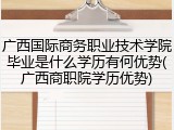 广西国际商务职业技术学院毕业是什么学历有何优势(广西商职院学历优势)