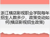 浙江横店影视职业学院每年招生人数多少，政策变动如何(横店影视招生政策)