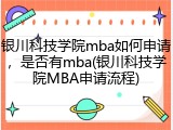 银川科技学院mba如何申请，是否有mba(银川科技学院MBA申请流程)