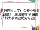 新疆医科大学什么专业就业比较好，原因是啥(新疆医科大学就业优势专业)