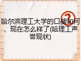 哈尔滨理工大学的口碑如何，现在怎么样了(哈理工声誉现状)