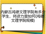 内蒙古鸿德文理学院有多少学生，师资力量如何(鸿德文理学院规模)