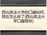 西北政法大学的口碑如何，现在怎么样了(西北政法大学口碑现状)