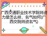 广西交通职业技术学院师资力量怎么样，名气如何(广西交院师资名气)