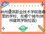 林州建筑职业技术学院是哪里的学校，在哪个城市(林州建筑学院位置)