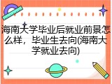 海南大学毕业后就业前景怎么样，毕业生去向(海南大学就业去向)