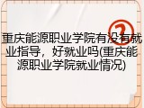 重庆能源职业学院有没有就业指导，好就业吗(重庆能源职业学院就业情况)