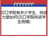汉口学院有多少学生，师资力量如何(汉口学院师资学生规模)
