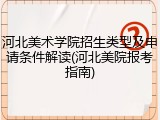 河北美术学院招生类型及申请条件解读(河北美院报考指南)