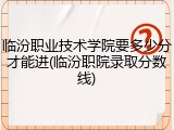 临汾职业技术学院要多少分才能进(临汾职院录取分数线)