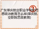广东肇庆航空职业学院的思想政治教育怎么样(肇庆航空职院思政教育)