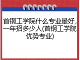 首钢工学院什么专业最好，一年招多少人(首钢工学院优势专业)