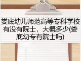娄底幼儿师范高等专科学校有没有院士，大概多少(娄底幼专有院士吗)