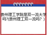 贵州理工学院是双一流大学吗?(贵州理工双一流吗？)