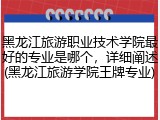 黑龙江旅游职业技术学院最好的专业是哪个，详细阐述(黑龙江旅游学院王牌专业)