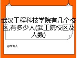 武汉工程科技学院有几个校区,有多少人(武工院校区及人数)