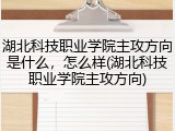 湖北科技职业学院主攻方向是什么，怎么样(湖北科技职业学院主攻方向)