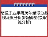 昭通职业学院历年录取分数线深度分析(昭通职院录取线分析)