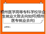 梧州医学高等专科学校毕业生就业大致去向如何(梧州医专就业去向)