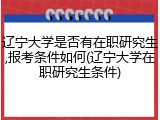 辽宁大学是否有在职研究生,报考条件如何(辽宁大学在职研究生条件)