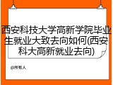 西安科技大学高新学院毕业生就业大致去向如何(西安科大高新就业去向)