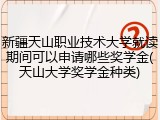新疆天山职业技术大学就读期间可以申请哪些奖学金(天山大学奖学金种类)