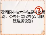 双河职业技术学院是什么级别，公办还是民办(双河职院性质级别)