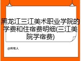 黑龙江三江美术职业学院的学费和住宿费明细(三江美院学宿费)