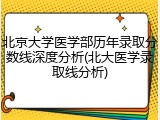 北京大学医学部历年录取分数线深度分析(北大医学录取线分析)
