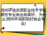 扬州环境资源职业技术学院哪些专业就业前景好，为什么(扬州环境职院好就业专业)