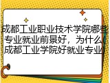成都工业职业技术学院哪些专业就业前景好，为什么(成都工业学院好就业专业)