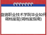 盘锦职业技术学院毕业如何调档案呢(调档案指南)