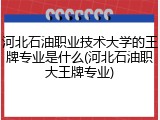 河北石油职业技术大学的王牌专业是什么(河北石油职大王牌专业)