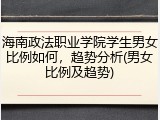 海南政法职业学院学生男女比例如何，趋势分析(男女比例及趋势)