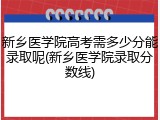 新乡医学院高考需多少分能录取呢(新乡医学院录取分数线)