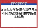 湖南科技学院是专科还是本科院校呢(湖南科技学院是本科吗)