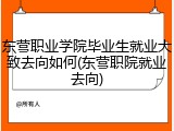 东营职业学院毕业生就业大致去向如何(东营职院就业去向)