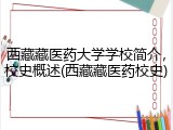 西藏藏医药大学学校简介，校史概述(西藏藏医药校史)