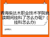 青海柴达木职业技术学院就读期间挂科了怎么办呢？(挂科怎么办)
