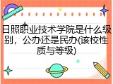 日照职业技术学院是什么级别，公办还是民办(该校性质与等级)