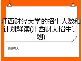 江西财经大学的招生人数和计划解读(江西财大招生计划)