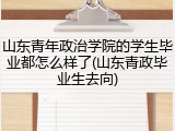 山东青年政治学院的学生毕业都怎么样了(山东青政毕业生去向)