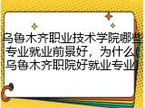 乌鲁木齐职业技术学院哪些专业就业前景好，为什么(乌鲁木齐职院好就业专业)
