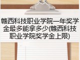 赣西科技职业学院一年奖学金最多能拿多少(赣西科技职业学院奖学金上限)
