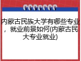 内蒙古民族大学有哪些专业，就业前景如何(内蒙古民大专业就业)