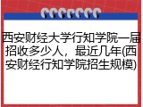 西安财经大学行知学院一届招收多少人，最近几年(西安财经行知学院招生规模)