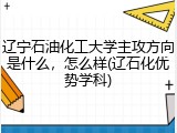 辽宁石油化工大学主攻方向是什么，怎么样(辽石化优势学科)