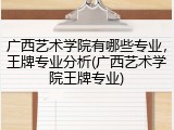 广西艺术学院有哪些专业，王牌专业分析(广西艺术学院王牌专业)